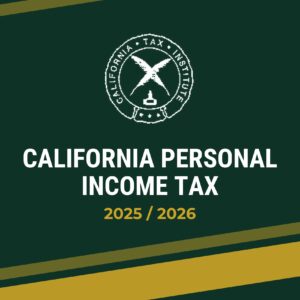 California Personal Income Tax 2026 (Physical Book)