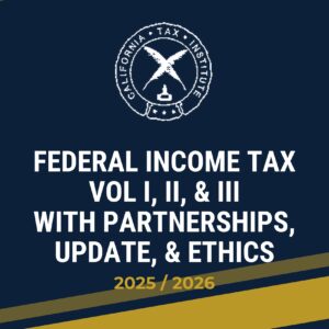 Federal Income Tax Vol I, II, & III with Partnerships, Update, & Ethics (Physical Book)
